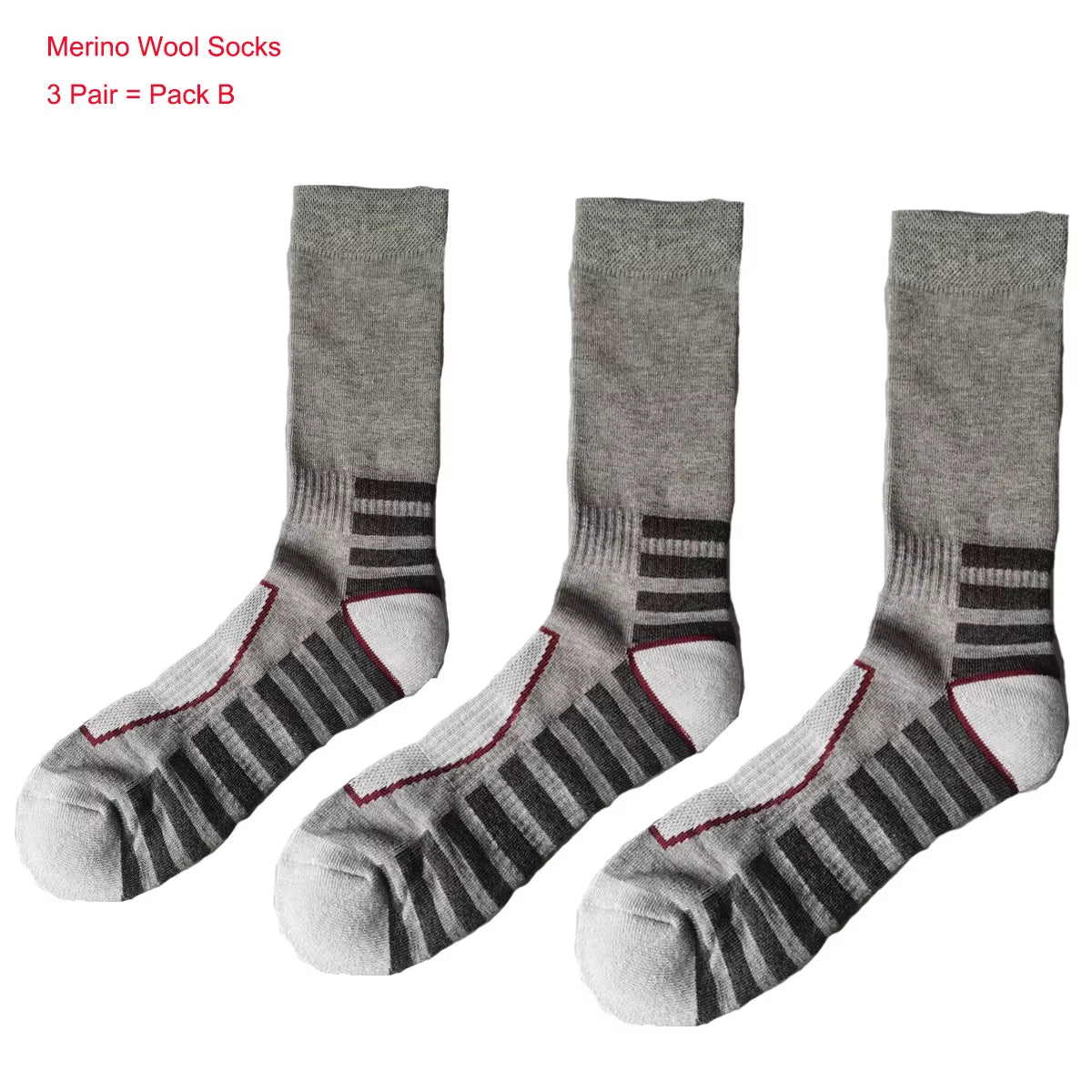 Fall Winter Merino Wool Socks Men Women Hiking Socks Merino Wool Socks Thermal Warmest Breathable Odor Resistance Size 41-46