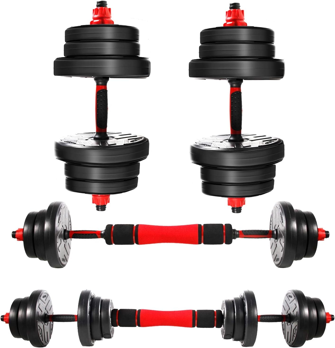Haltère Réglable, Haltères Musculation 20/25/30/40KG Pour Adaptés Au Fitness À Domicile Et À La Musculation-Zerro