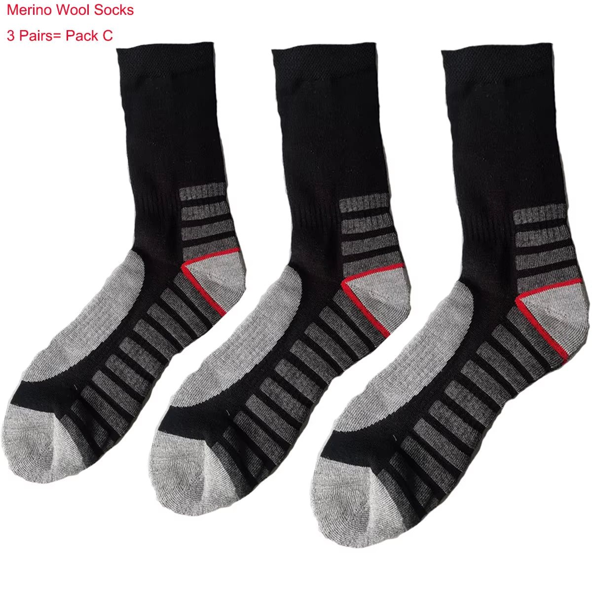 Fall Winter Merino Wool Socks Men Women Hiking Socks Merino Wool Socks Thermal Warmest Breathable Odor Resistance Size 41-46