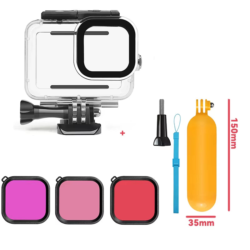 60M Waterproof Case for  Hero 13 12 11 10 9 Underwater Diving Housing Cover for Go Pro Hero 9 10 11 12 13 Accessories