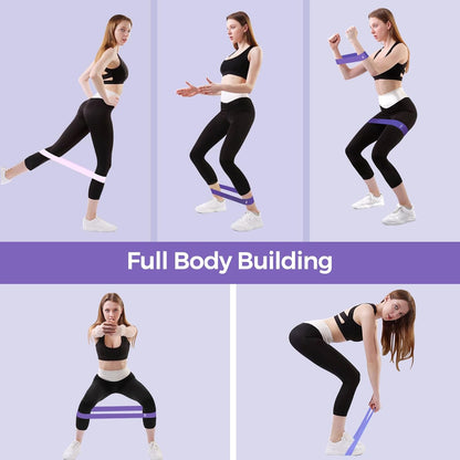 Élastique Musculation[Lot De 5], Bande Elastique Musculation Avec 5 Niveaux De Force, Elastique Sport Pour Fitness Pilates Yoga -Bande De Resistance Musculation Avec Sac De Rangement