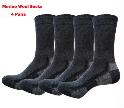 Fall Winter Merino Wool Socks Men Women Hiking Socks Merino Wool Socks Thermal Warmest Breathable Odor Resistance Size 41-46