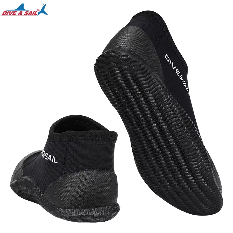 DIVE&SAIL 3Mm Neoprene Surf Dive Water Shoes Botas De Neopreno Low Cut Scuba Diving Wetsuit Boots for Men Women