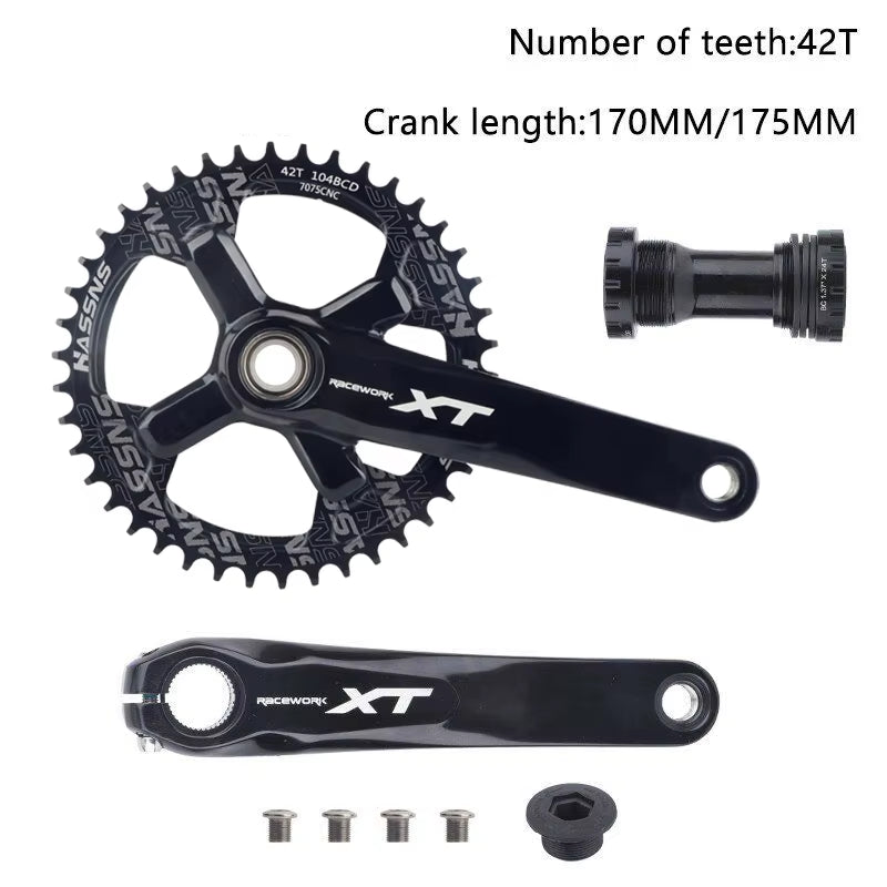 XT Hollowtech Mtb Crank Arms for Bicycle Crankset Integrated Candle Pe 2 Crowns Mountain Bike Connecting Rods 104 Bcd
