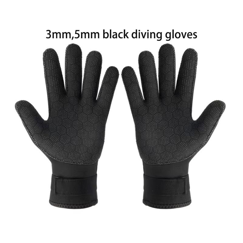 DIVESTAR 3Mm 5Mm Neoprene Camouflage Black Thermal anti Slip Flexible Diving Surfing Gloves for Men Women Kids