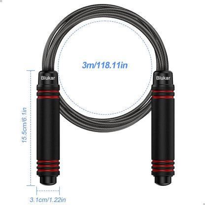 Corde À Sauter, Speed Jump Rope Réglable Pour Hommes & Femmes , Roulements À Billes En Acier, Poignées Antidérapantes En Mousse, Câble En Acier Pour Fitness, Crossfit, Sport, Boxe, GYM