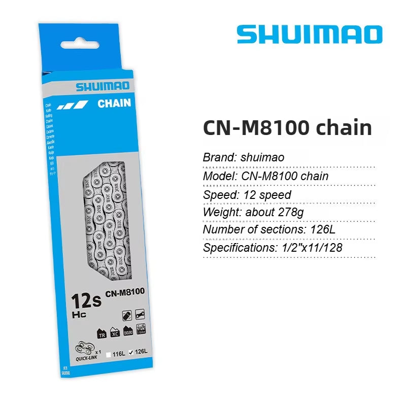 6/7/8/9/10/11/12 Speed Bicycle Chain 10V 11V 12V 116/126L MTB Mountain Bike Original Chains Bicycle Parts Bike Accessories