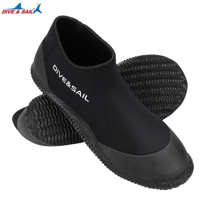 DIVE&SAIL 3Mm Neoprene Surf Dive Water Shoes Botas De Neopreno Low Cut Scuba Diving Wetsuit Boots for Men Women