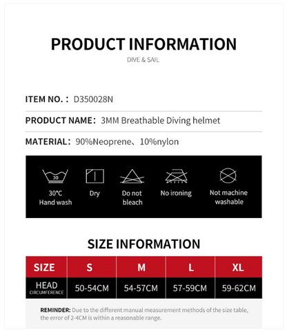 3Mm Neoprene Scuba Diving Cap
