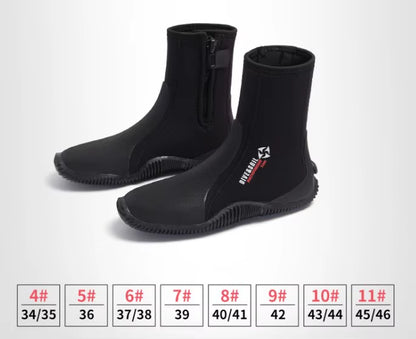 DIVE&SAIL Professional 5Mm Warm Shoes anti Slip Vulcanized Swimming Scuba Diving Neoprene Boots for Watersports Surfing
