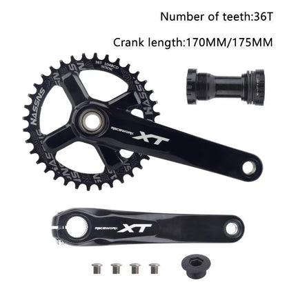 XT Hollowtech Mtb Crank Arms for Bicycle Crankset Integrated Candle Pe 2 Crowns Mountain Bike Connecting Rods 104 Bcd