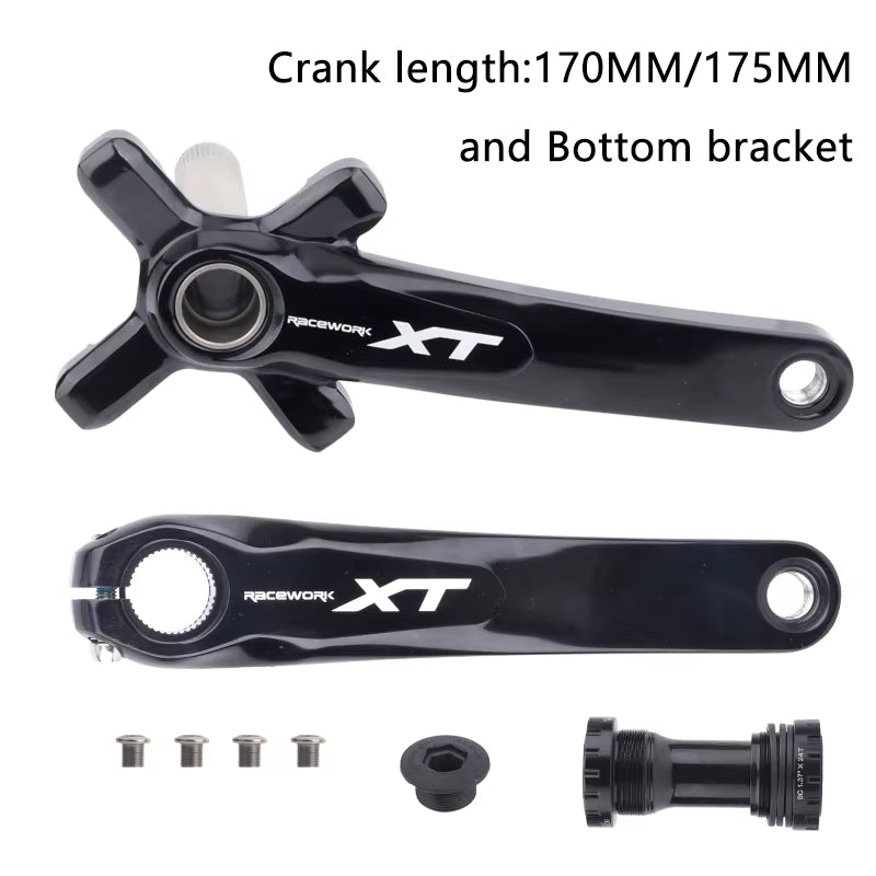 XT Hollowtech Mtb Crank Arms for Bicycle Crankset Integrated Candle Pe 2 Crowns Mountain Bike Connecting Rods 104 Bcd