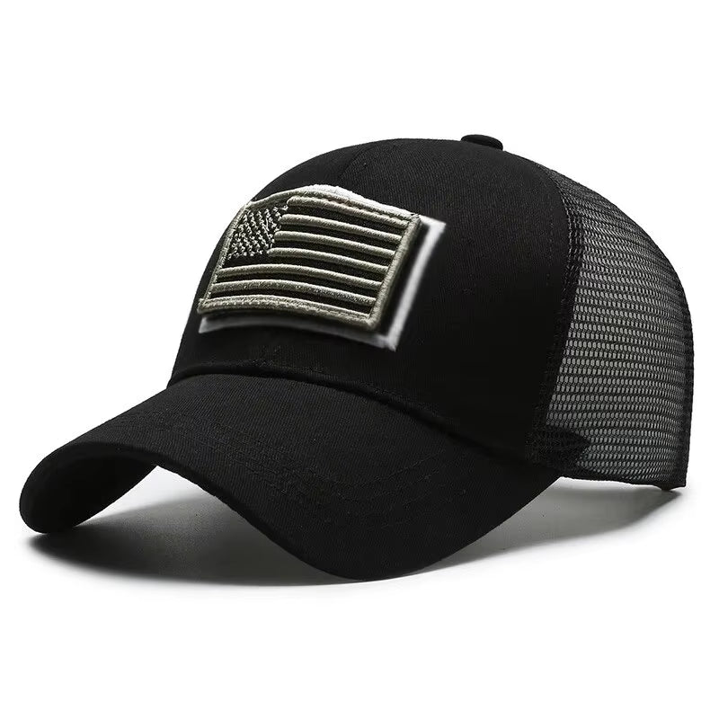 Spring and Summer New Mesh Breathable Personality Sticker Embroidery Women'S Baseball Cap Mesh Hat Men'S Outdoor Sunscreen Cap