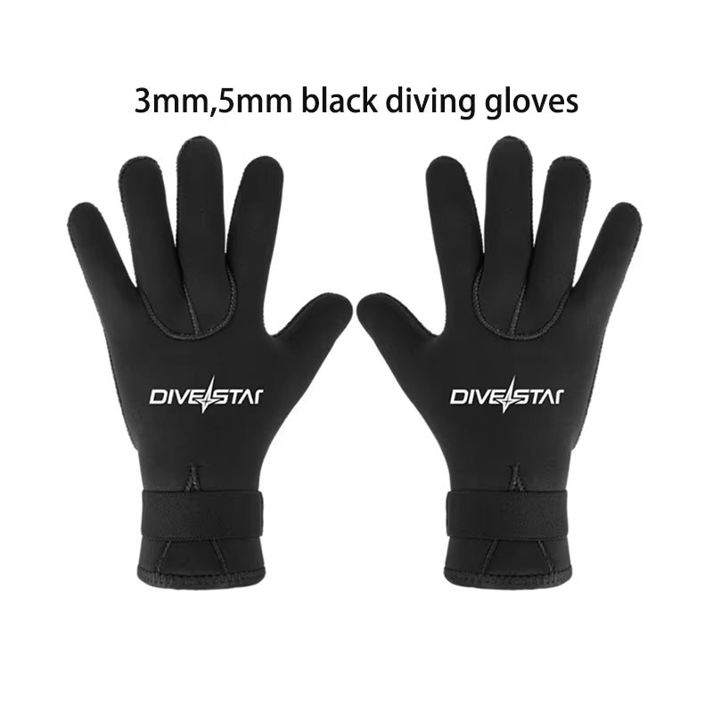 DIVESTAR 3Mm 5Mm Neoprene Camouflage Black Thermal anti Slip Flexible Diving Surfing Gloves for Men Women Kids