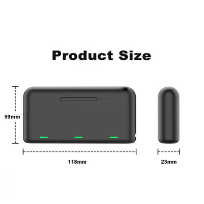 3-Channel Portable Battery Charger for Gopro Hero 09 10 11 12 Charging Case with LED Display Magnetic Lid Pocket Sized