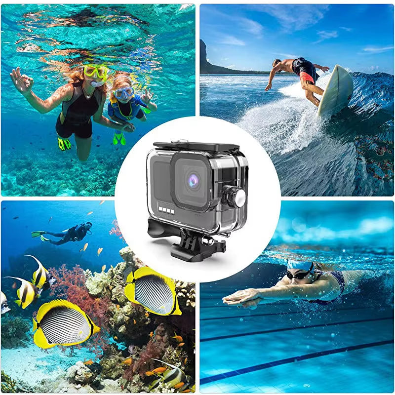 60M Waterproof Case for  Hero 13 12 11 10 9 Underwater Diving Housing Cover for Go Pro Hero 9 10 11 12 13 Accessories