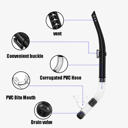 Diving Mask Snorkel Set for Adults Tempered Glass Scuba Professional Panoramic Snorkeling Gear Swimming Training Snorkel Kit