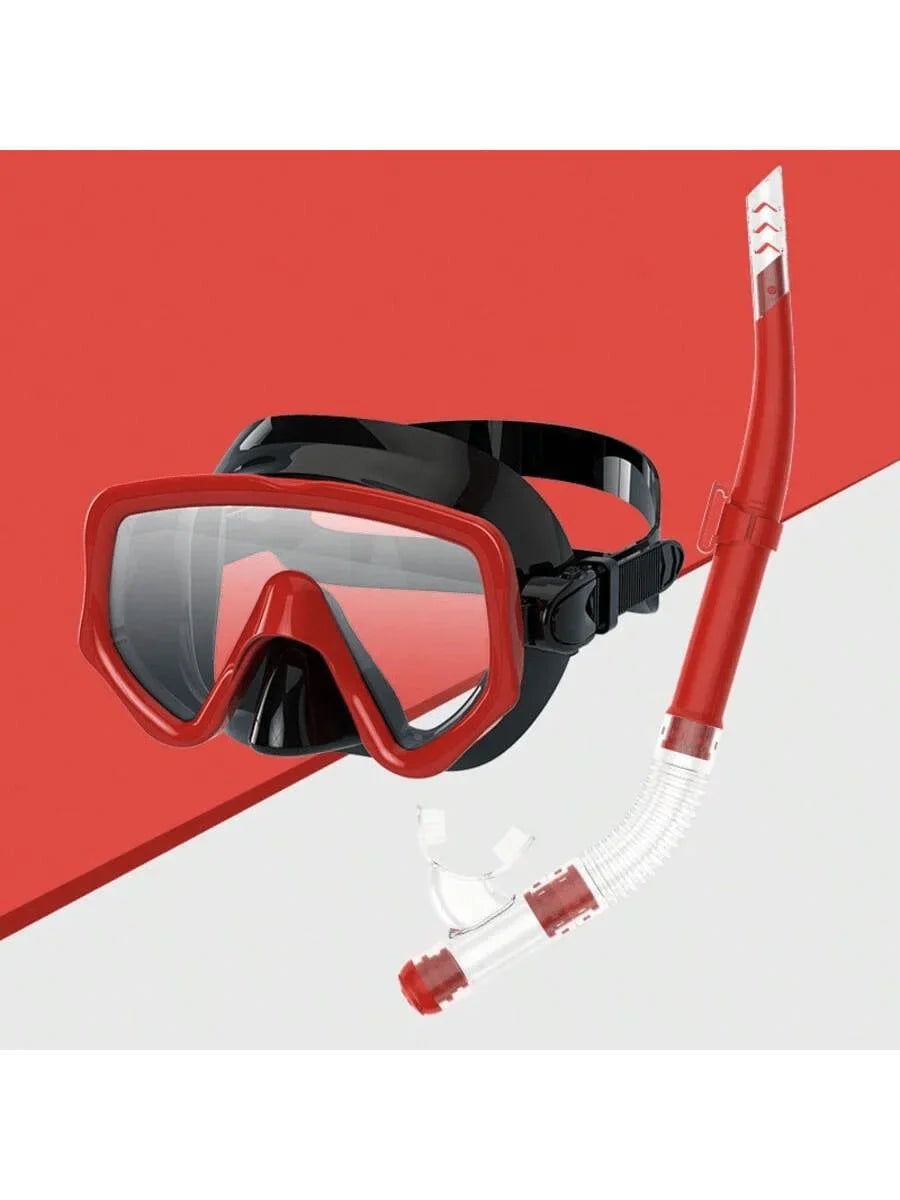 Diving Mask Snorkel Set for Adults Tempered Glass Scuba Professional Panoramic Snorkeling Gear Swimming Training Snorkel Kit