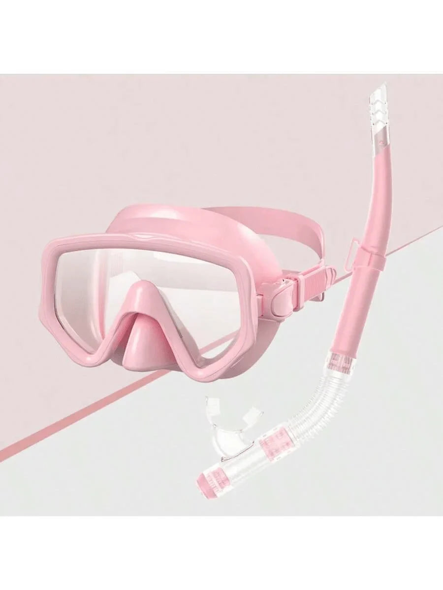 Diving Mask Snorkel Set for Adults Tempered Glass Scuba Professional Panoramic Snorkeling Gear Swimming Training Snorkel Kit