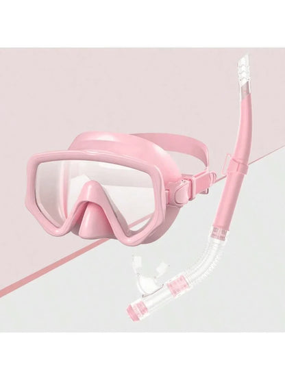 Diving Mask Snorkel Set for Adults Tempered Glass Scuba Professional Panoramic Snorkeling Gear Swimming Training Snorkel Kit