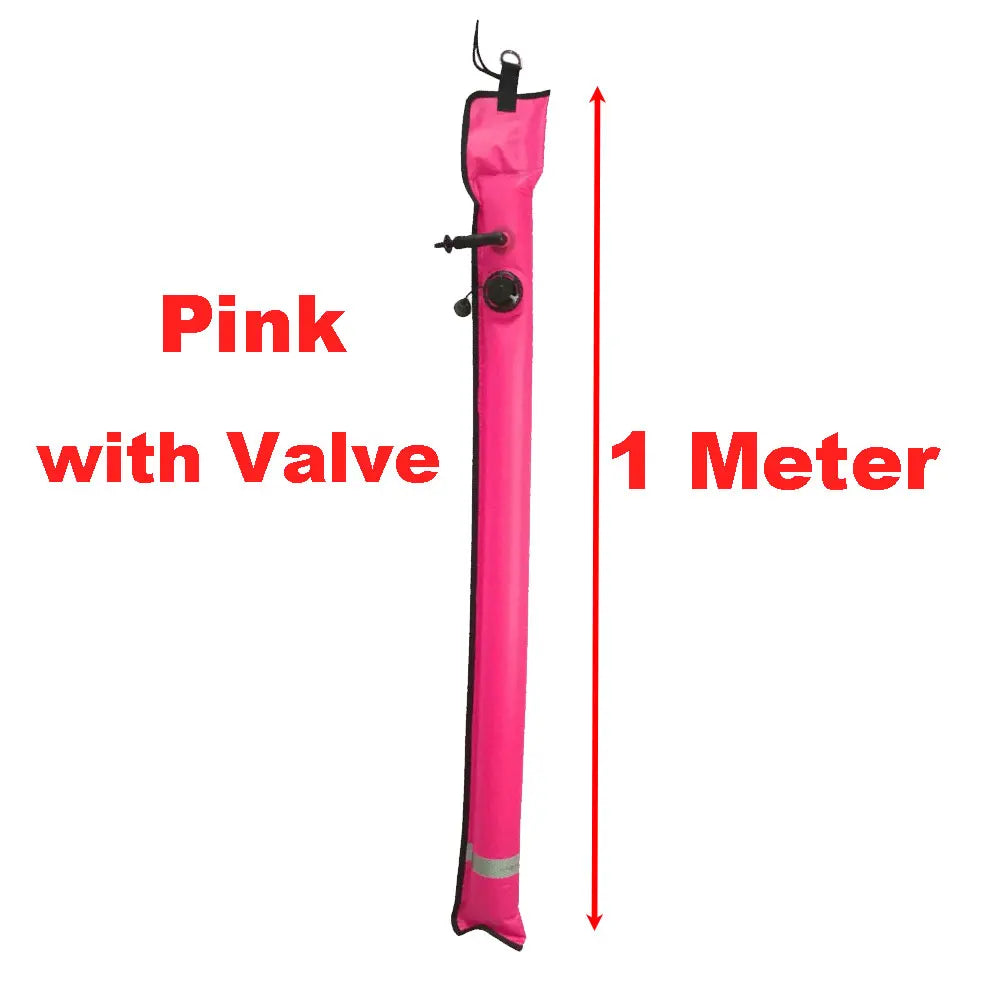 1.1M-1.8M Closed-End Scuba Diving Surface Marker Buoy SMB Drift Diver Ascending Signal Tube Safety Sausage for Wreck Snorkeling