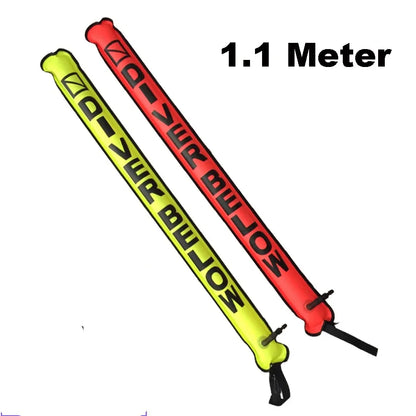 1.1M-1.8M Closed-End Scuba Diving Surface Marker Buoy SMB Drift Diver Ascending Signal Tube Safety Sausage for Wreck Snorkeling