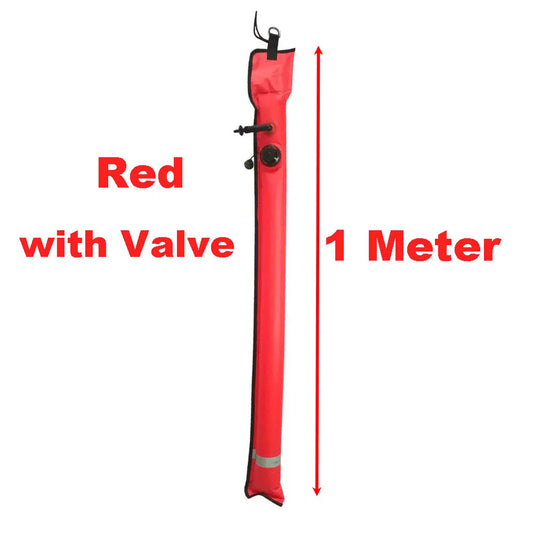 1.1M-1.8M Closed-End Scuba Diving Surface Marker Buoy SMB Drift Diver Ascending Signal Tube Safety Sausage for Wreck Snorkeling