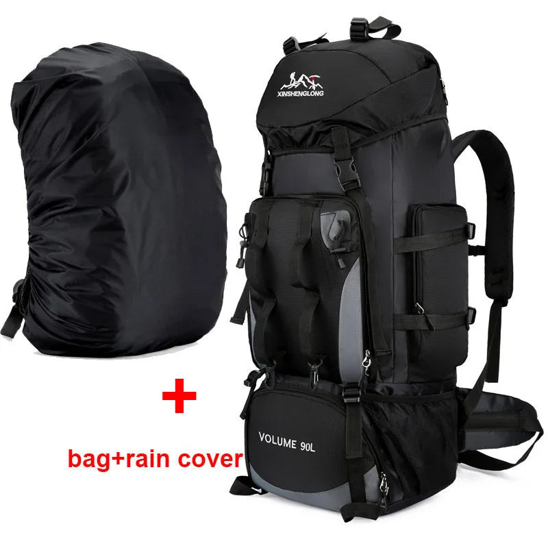 90L Waterproof Hiking Camping Backpack 