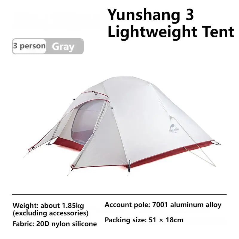 Camping Tent for 1 or 2 or 3 Persons with 3000mm or 4000mm waterproof