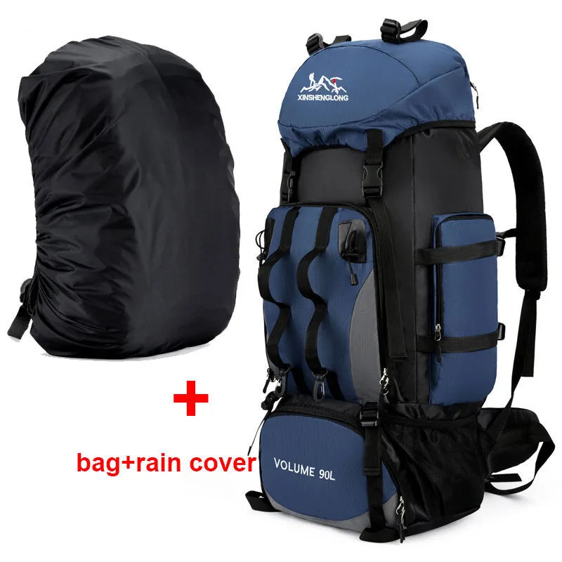90L Waterproof Hiking Camping Backpack 