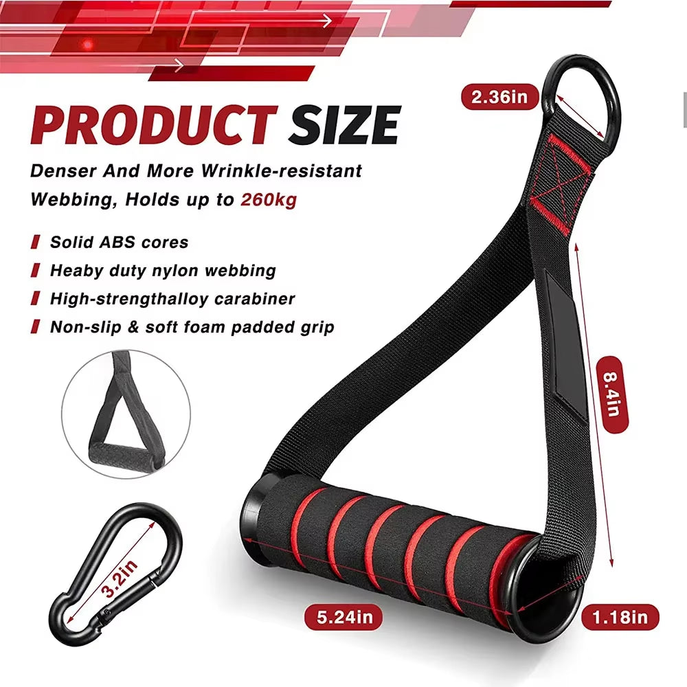 Exercise Handle Gym Resistance Bands Foam Handles Fitness Equipment for Pilates Yoga Strength Trainer Anti-Slip Grip Home Gym