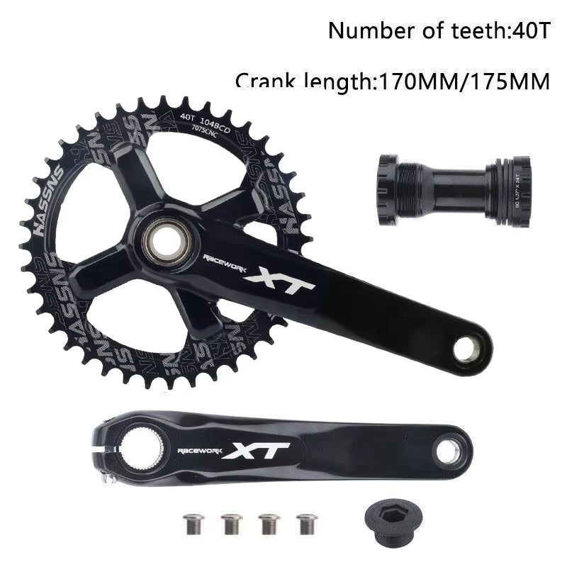 XT Hollowtech Mtb Crank Arms for Bicycle Crankset Integrated Candle Pe 2 Crowns Mountain Bike Connecting Rods 104 Bcd