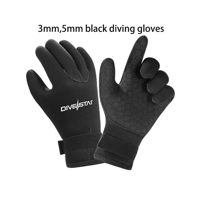 DIVESTAR 3Mm 5Mm Neoprene Camouflage Black Thermal anti Slip Flexible Diving Surfing Gloves for Men Women Kids
