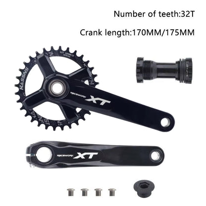 XT Hollowtech Mtb Crank Arms for Bicycle Crankset Integrated Candle Pe 2 Crowns Mountain Bike Connecting Rods 104 Bcd