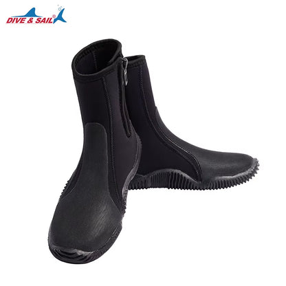 DIVE&SAIL Professional 5Mm Warm Shoes anti Slip Vulcanized Swimming Scuba Diving Neoprene Boots for Watersports Surfing