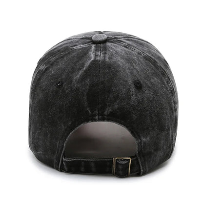 Korean Version Washed Letters Spring and Autumn Men'S and Women'S Fashion Shabby Denim Baseball Cap Sunhat Official Website