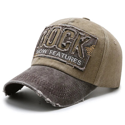Korean Version Washed Letters Spring and Autumn Men'S and Women'S Fashion Shabby Denim Baseball Cap Sunhat Official Website