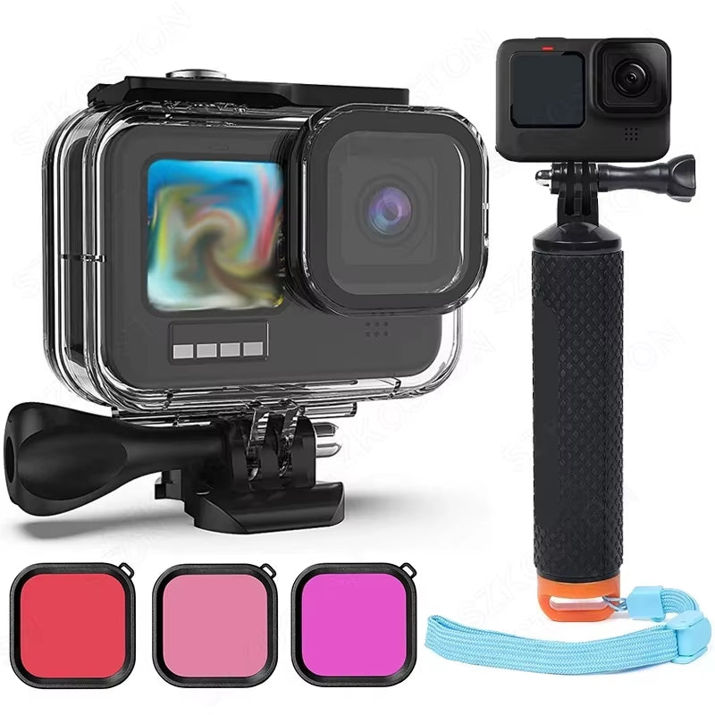 60M Waterproof Case for  Hero 13 12 11 10 9 Underwater Diving Housing Cover for Go Pro Hero 9 10 11 12 13 Accessories