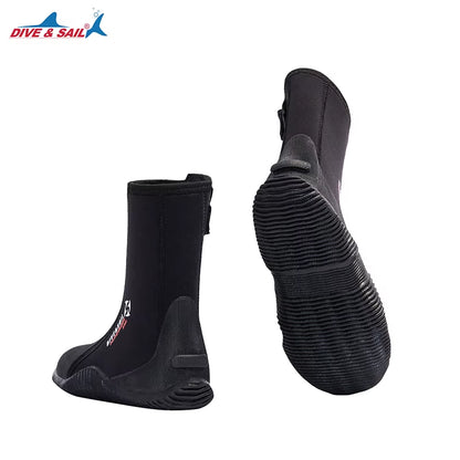 DIVE&SAIL Professional 5Mm Warm Shoes anti Slip Vulcanized Swimming Scuba Diving Neoprene Boots for Watersports Surfing